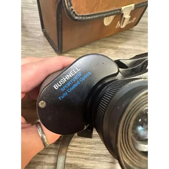 Vintage Bushnell Insta Focus Binoculars Sportsview Field Angle 7x35 With Case - Picture 8 of 14